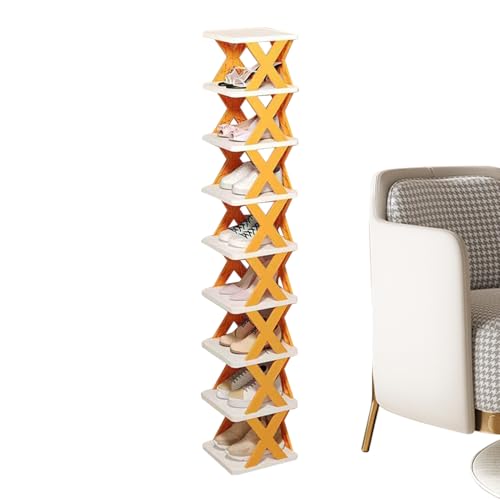 Étagère à chaussures pliable à 9 étages pour l'entrée - 8