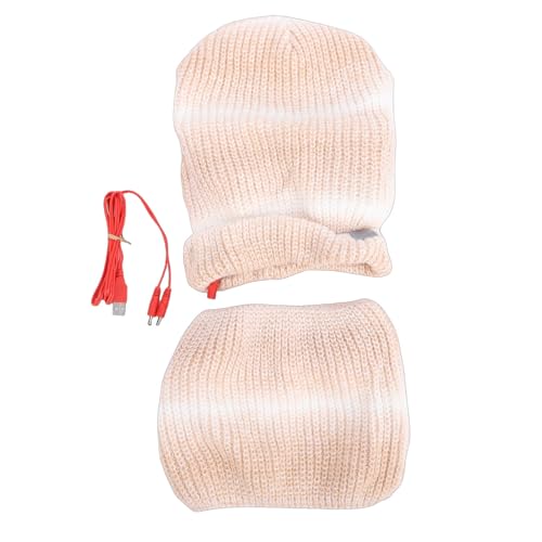 Gorro y bufanda con calefacción USB unisex resistente al viento de invierno 5