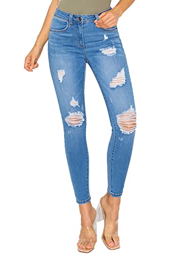 WAX JEAN Women's Butt I Love You Push-Up Destructed Modal Basic Skinny Jeans2
