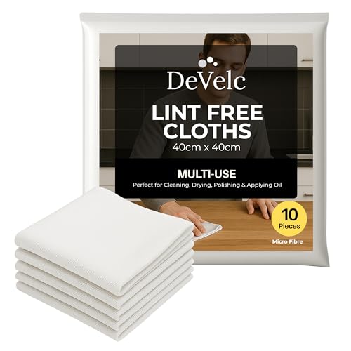 10 Pack Of Lint Free Cloths 40x40cm Large Size Multi purpose & Reusable