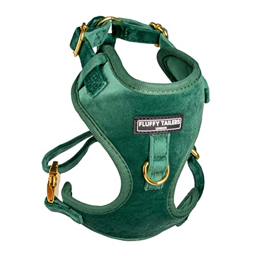 Fluffy Tailers Emerald Velvet Dog Harness