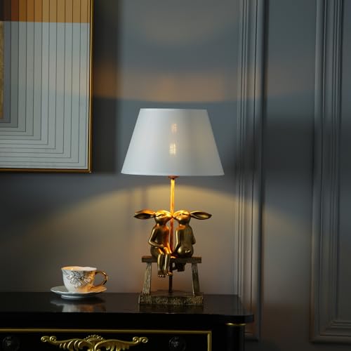 NorDiem Kissing Rabbit Table Lamp