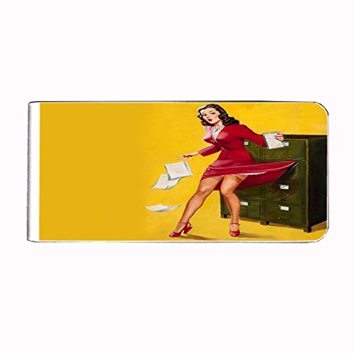 Vintage Retro Sexy Bridesmaid Party Money Clip Rectangle Pin Up Girl-158
