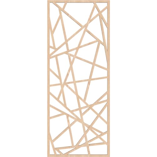 Image of Conway Decorative Pierced Fretwork Wood Wall Panels, 15 3 /8 inchW x 39 3 /8 inchH x 3 /8 inchT, Red Oak