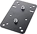 K&M Konig & Meyer 24352.000.55 Speaker Wall Mount | VESA Universal Stand Vertical Adapter | Steel Panel/Plate | Attach to Wall/Ceiling Bracket | 2 M6 Safety Bolts Included | German Made | Black