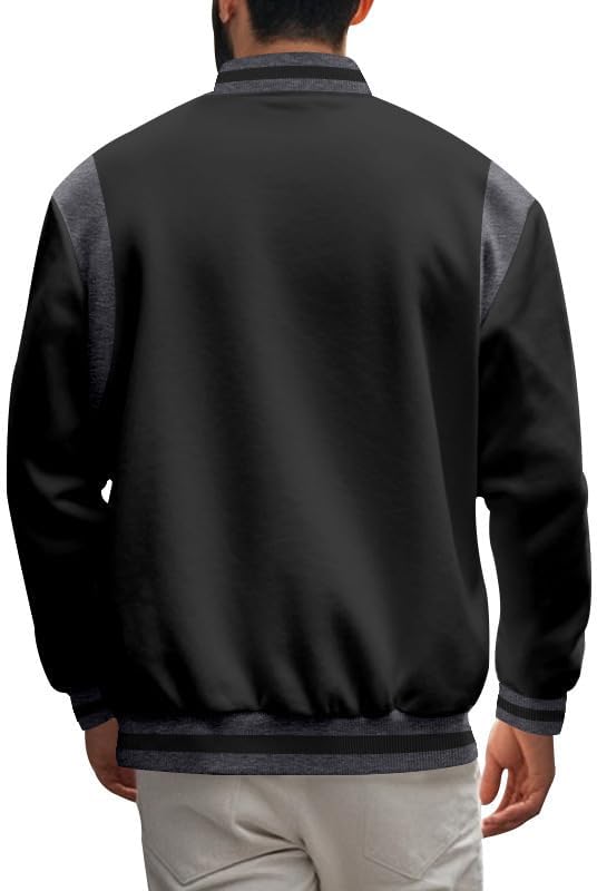 Men's West Coast Jacket - Fall Winter Cardigan Style Button Front Loose Baseball Coat for Vacation Daily Life - Image 6