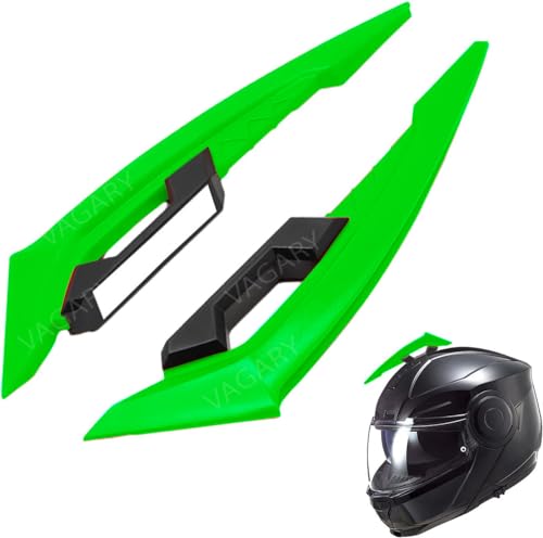 Image of Vagary Wing Side Helmet Spoiler Aerodynamic Wing Dynamic Helmet Accessories, Helmet Punks, Helmet Wings (Green)