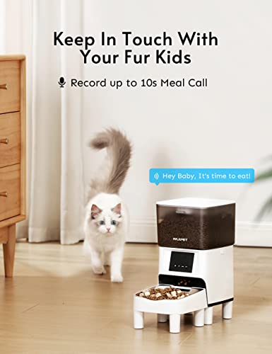 Wuipet Elevated Automatic Cat Feeders - Wifi Enabled Smart Pet Feeder With App Control For Cats And Dogs - 17 Cups Height Adjustable Pet Dry Food Dispenser With Voice Recorder Up To 10 Meals Per Day #TOP3