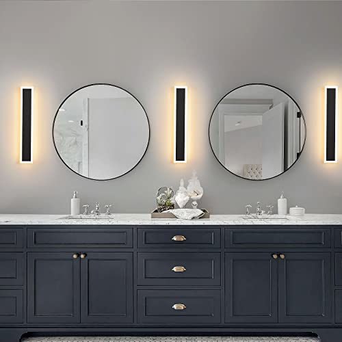 Yaowszm 12W Modern Outdoor Lights 23.6Inch Led Wall Sconce Ip65 Waterproof Exterior Light Fixture White Acrylic Outdoor Lighting For Porch Garden Patio Garage #TOP5