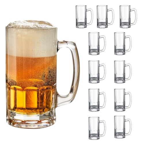 El Mejor Listado de Tarro los preferidos por los clientes. 46 ADIANTE | 12 Tarros Cerveceros de Vidrio con Asa 360ml
