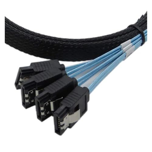 Cable S-AS SATA Alta Velocidad 6Gbps 4 Puertos 0.5 m miniatura 6