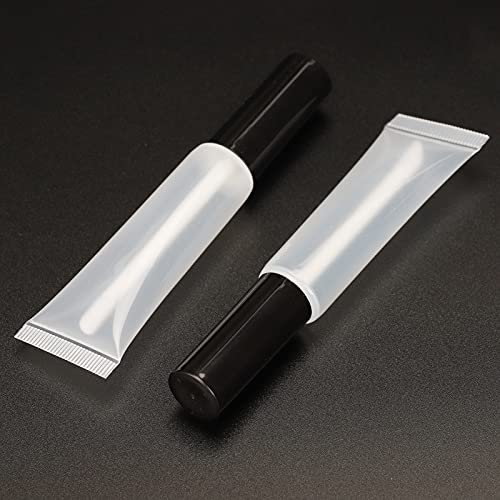 Tubos macios para brilho labial, tubos macios recarregáveis de 15 ml, protetor labial de plástico, t