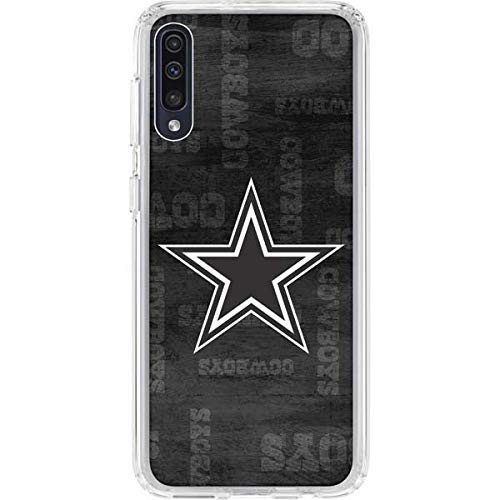 Skinit Clear Phone Case Compatible with Galaxy A50 - Officially Licensed NFL Dallas Cowboys Black & White Design