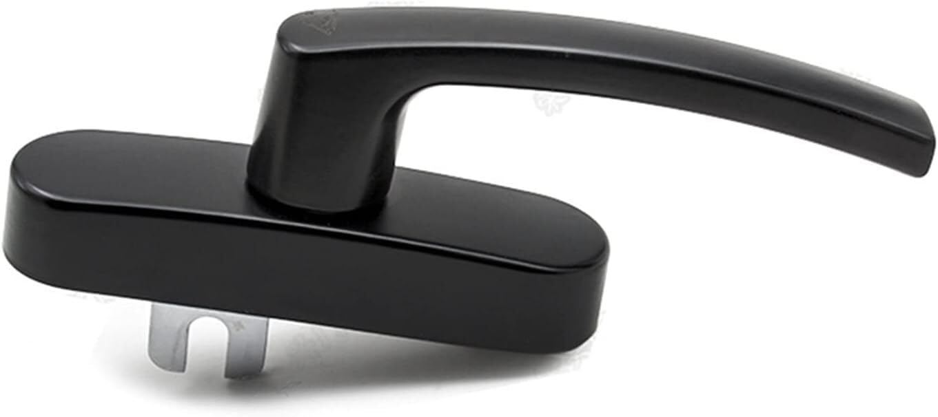 Lcuvimpex Black Lockable Window Handle， Aluminum Alloy Casement Window Lock Handle Multicolor(Black)
