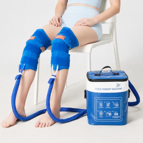 Image of Cold Therapy Machine for Knees After Surgery with Two Knee-Specific Pad