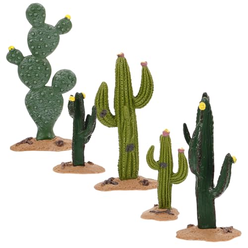 STOBAZA 5Piezas Cactus Artificiales de Decoración de Hogar y Oficina Realistas y Alegres