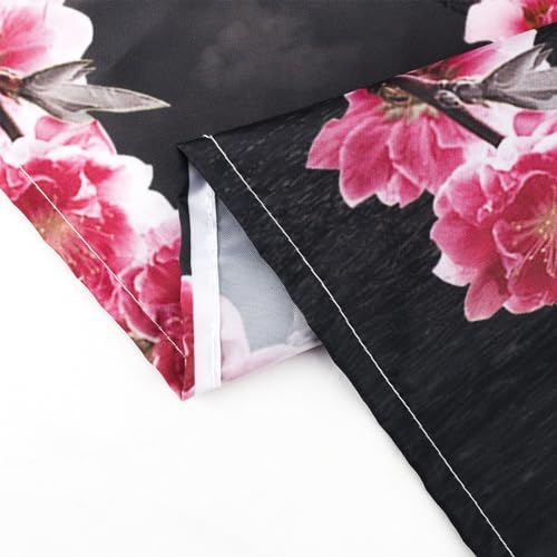 LB Black Sea Tapestry Butterfly on Pink Flower Tree Tapestry Wall Hanging Full Moon Night Scenery Tapestries for Living Room Bedroom Dorm Wall Decor,59x39 inch - Image 5