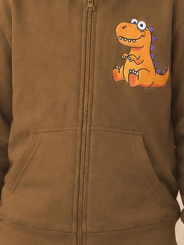 Image of Unisex Kids Solid Full Sleeve Zip Front Open Hooded Sweatshirt