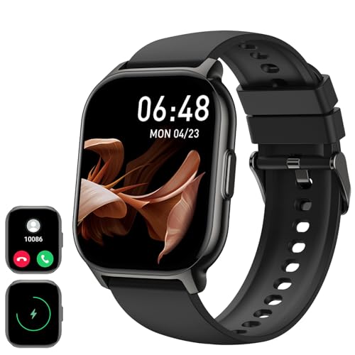 OHFAMO Smart Watch for Men Women, 2.1" HD Fitness Watch with Bluetooth Calling, Heart Rate Sleep Monitor, IP68 Waterproof Smartwatch, Sports Activity Tracker with 100+ Watch Faces for Android iOS