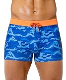 Casey Kevin Men's Swim Briefs Square Leg Printed Swimming Tr...