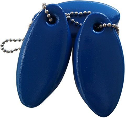 Jquad 3 Pack Blue Floating Keychain Key Floats Vinyl Covered Foam -Made In The Usa- (Blue) #TOP1