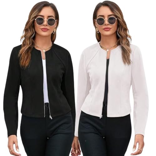 Image of GRECIILOOKS Women Poly Lycra Standard Length Oversized Jacket Korean Style Casual Outerwear | Streetwear Party Jacket with Trendy Loose Fit (Available in Plus Size)