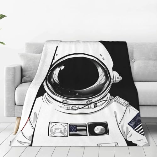 Couverture micro polaire astronaute douce contre le froid du canapé