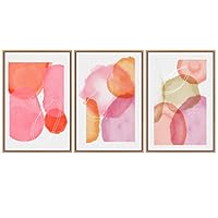 3 Piece Framed Canvas Wall Art Color Block Colorful Canvas Prints Home Artwork Decoration for Living Room,Bedroom - 16