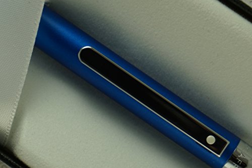 Image of Cross Sheaffer Definie Matte Blue Finish and Polished Appointment with Sheaffer Signature dot of Excellence Slim Ballpoint Pen
