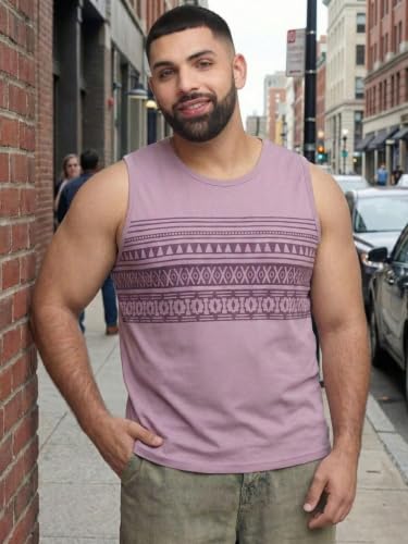 Image of Rigo Stylish Cotton Printed Vest for Men | Round Neck,Regular Fit, Sleeveless T-Shirt Vest for Men | Casual Innerwear Sando for Men & Boys - Perfect for Workouts Gym, Vacations, and Beaches