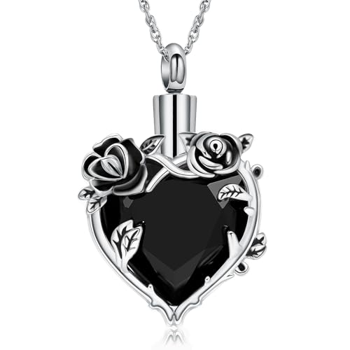 Collier funéraire cœur pour cendres humaines, cadeau souvenir