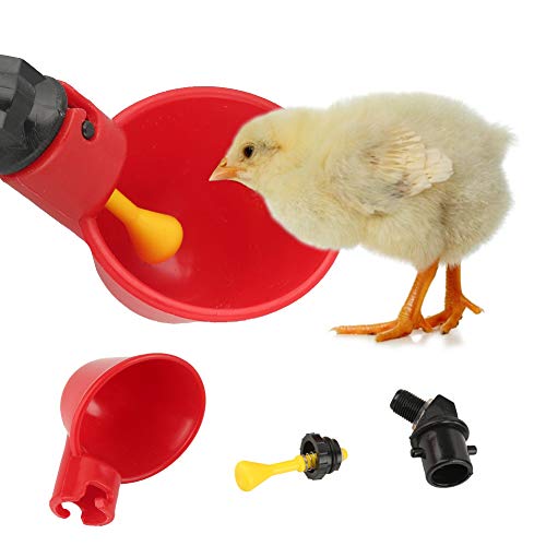 Zunate 10 stks Kip Drinker, Pluimvee Water Drinkbekers, Draagbare Pluimvee Water Bril, Vogels, Pluimvee Fokkerij, Rood, Kunststof