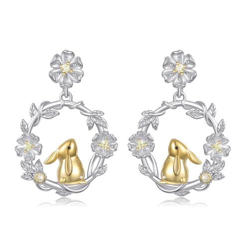 Bijoux pour femme et fille cadeau d'anniversaire lapin en argent