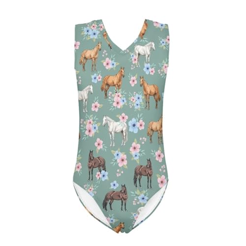 Image of Swimsuits for Girls 3-14 Sleeveless Bathing Suit for Kids Summer One Piece Swimming Suits