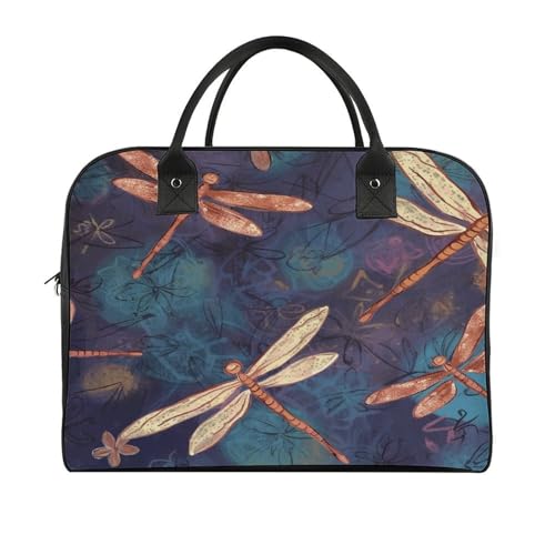 Bolso Tote Pintado a Mano con Mosca y Correa Ajustable miniatura 3