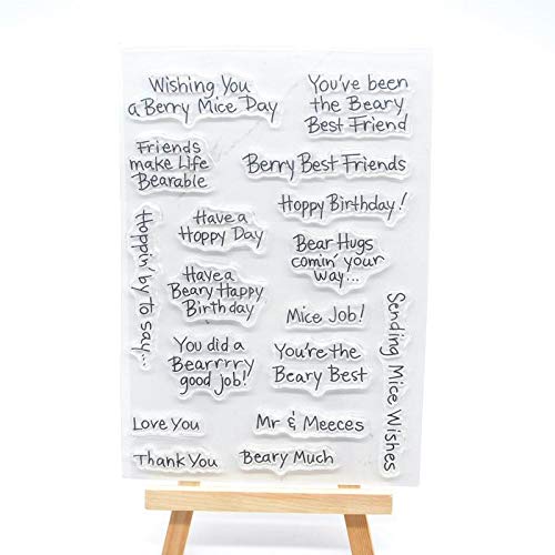 Welcome To Joyful Home 4Pcs/Set Different Sentiments Rubber Clear Stamp For Card Making Decoration And Scrapbooking #TOP2