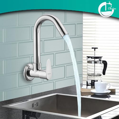 Image of CLINTON Kitchen Sink Cock with 360 Degree Swivel Spout | Sink Tap | Kitchen Faucet | Tap for Sink (Vignet)