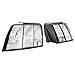 HECASA Pair Tail Lights Compatible with 1999-2004 Ford Mustang Rear Tail Light Lamp Replacement for FO2818109 FO2819109 3R3Z13405AA 3R3Z13404AA Driver&Passenger Side Clear Lens Chrome Housing