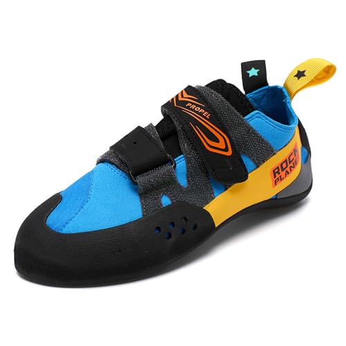 Zapatillas de Escalada Hombre Mujer,Antideslizantes Transpirables Boulder Zapatos Deportivos,Zapatillas de entrenamiento de escalada en roca profesional para jóvenes,para principiantes en interiores