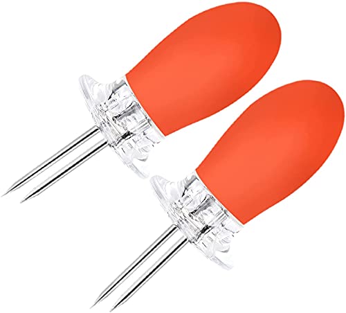 image for Corn Holders, AUGSUN 10Pcs/5 Pairs Corn Cob Holders Stainless Steel Co