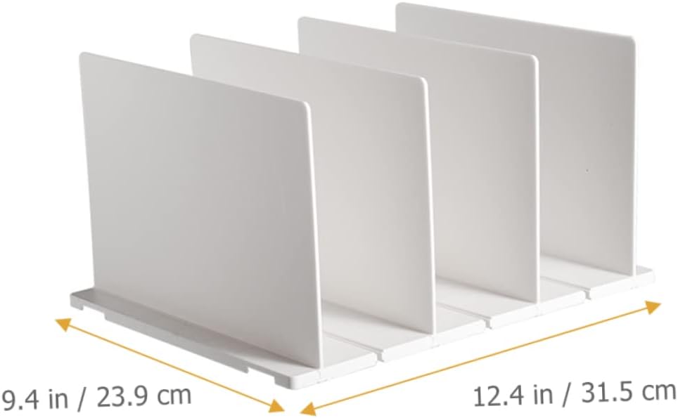 ABOOFAN Plastic Shelf Dividers Wardrobe Partition Shelves for Closet Organization and Removable Shelf Separators for Clothes Towels Books