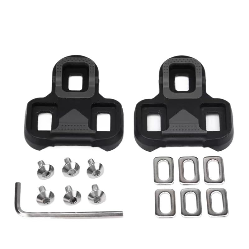 Calas SPD compatibles con SH51 SH56, Negro Amarillo, Set Antideslizante para MTB, Indoor Cycling y Zapatillas de Ciclismo(Black)