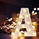 Yolispa LED Buchstabe Lichter Alphabet, LED Brief Lampe Buchstabe Beleuchtung Lampe Beleuchtete Nachtlichter Dekoration für Geburtstag Party Hochzeit Urlaub Haus Bar (A)