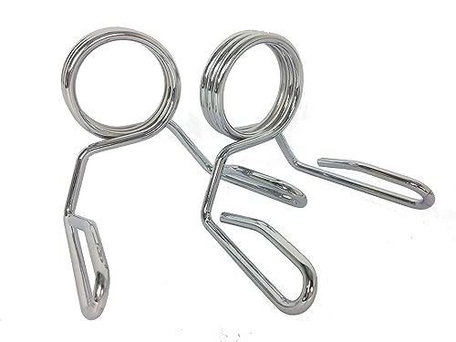 TUNTURI Unisex's Weight Accessories Olympic Spring Collars, Chrome, 50 mm