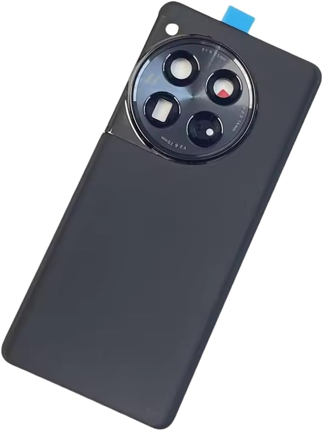 for Oneplus 12 5G Back Battery Cover with Camera Frame for 1+12 Rear Battery Gorilla Glass Door Housing Case Repair Replace (Silver)