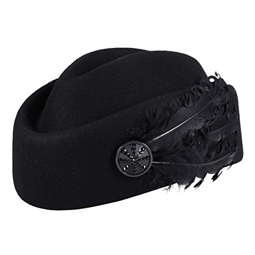 Chapeau fascinateur noir pour femme BESTYASH