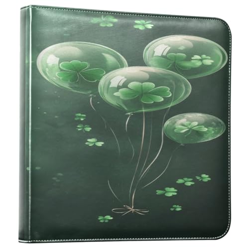 Álbum de fotos auto adhesivo DIY Scrapbook álbum Día de San Patricio con globos y trébol, encuadernador de 3 anillos, 40 páginas, 8x10 para recuerdos miniatura 1