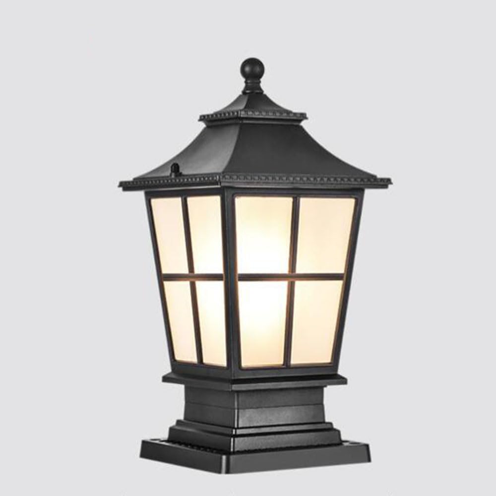 Farol de poste impermeable con cableado fijo para iluminación resistente en patios 5
