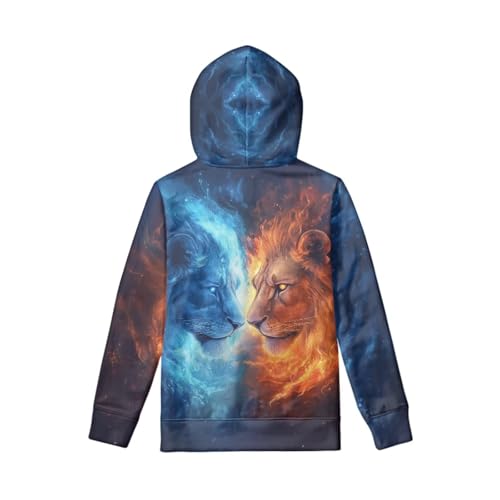 Image of WELLFLYHOM Boys Hooded Sweatshirts Hoodie Pullover Cool Graphic Crewneck Blouses Size 6-16