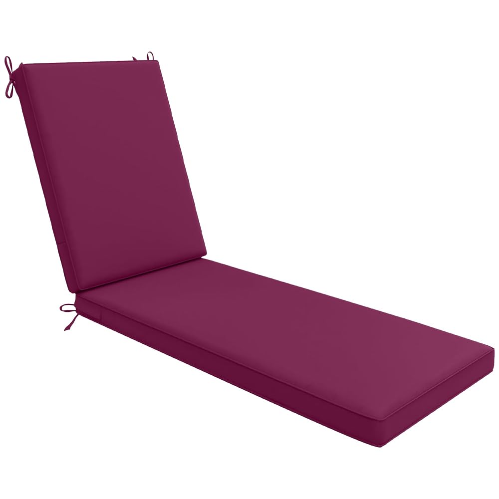EXZFW Sun Lounger Cushion, Recliner Chair Cushio n, Sunbed Cushions for Sun Loungers, Sunbed Mattress, Sun Lounger Mattress, Garden Patio Beach Cushions for Sun Lounger,Purple 19,188x58x10cm